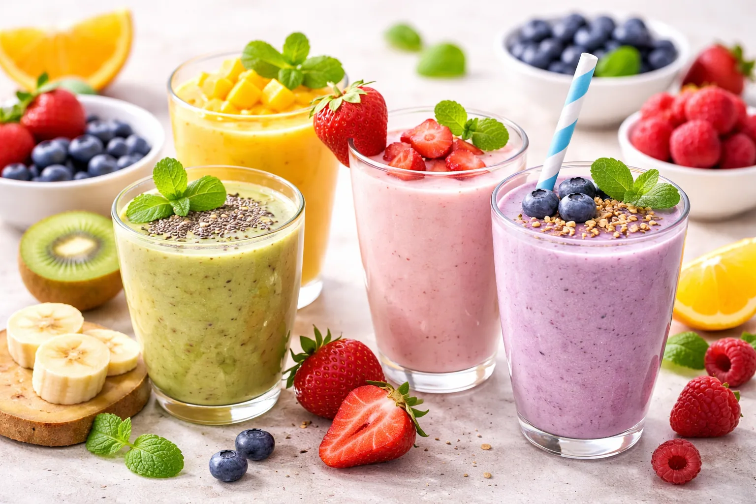 Готовимся к лету: йогурты и смузи