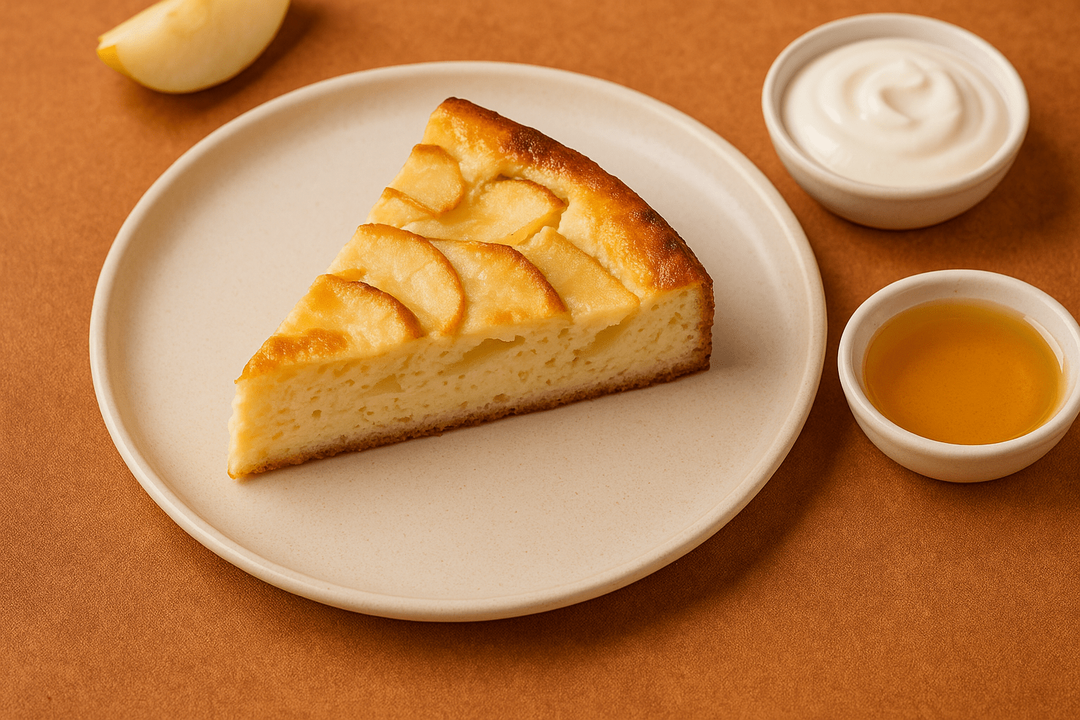 Творожная запеканка с яблоками